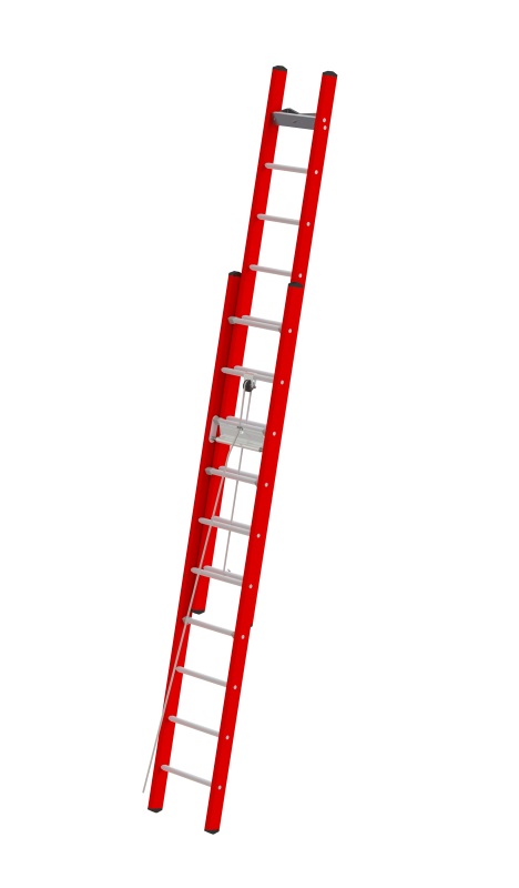 Rope - operated extension Ladder