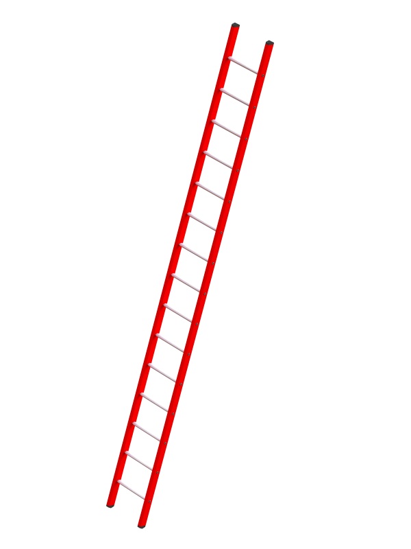 Single section leaning ladder